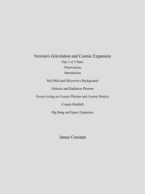 cover image of Newton's Gravitation and Cosmic Expansion (III Observations)